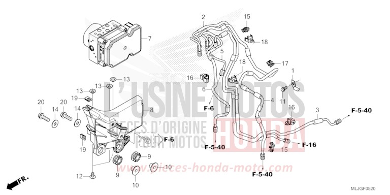 MODULATEUR ABS de Gold Wing GUNMETAL BLACK METALLIC (NHC52) 2026